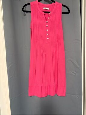 Sonoma Vibrant Hot Pink Button-Front Dress